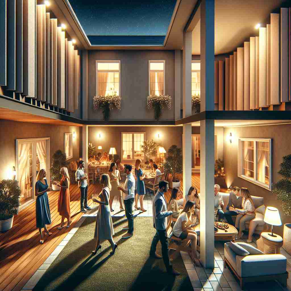 An image illustrating Casas para Eventos: Lidar com Vizinhos e Ruídos