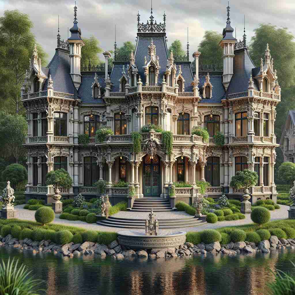 An image illustrating Exploring Architectural Styles in European Mansions