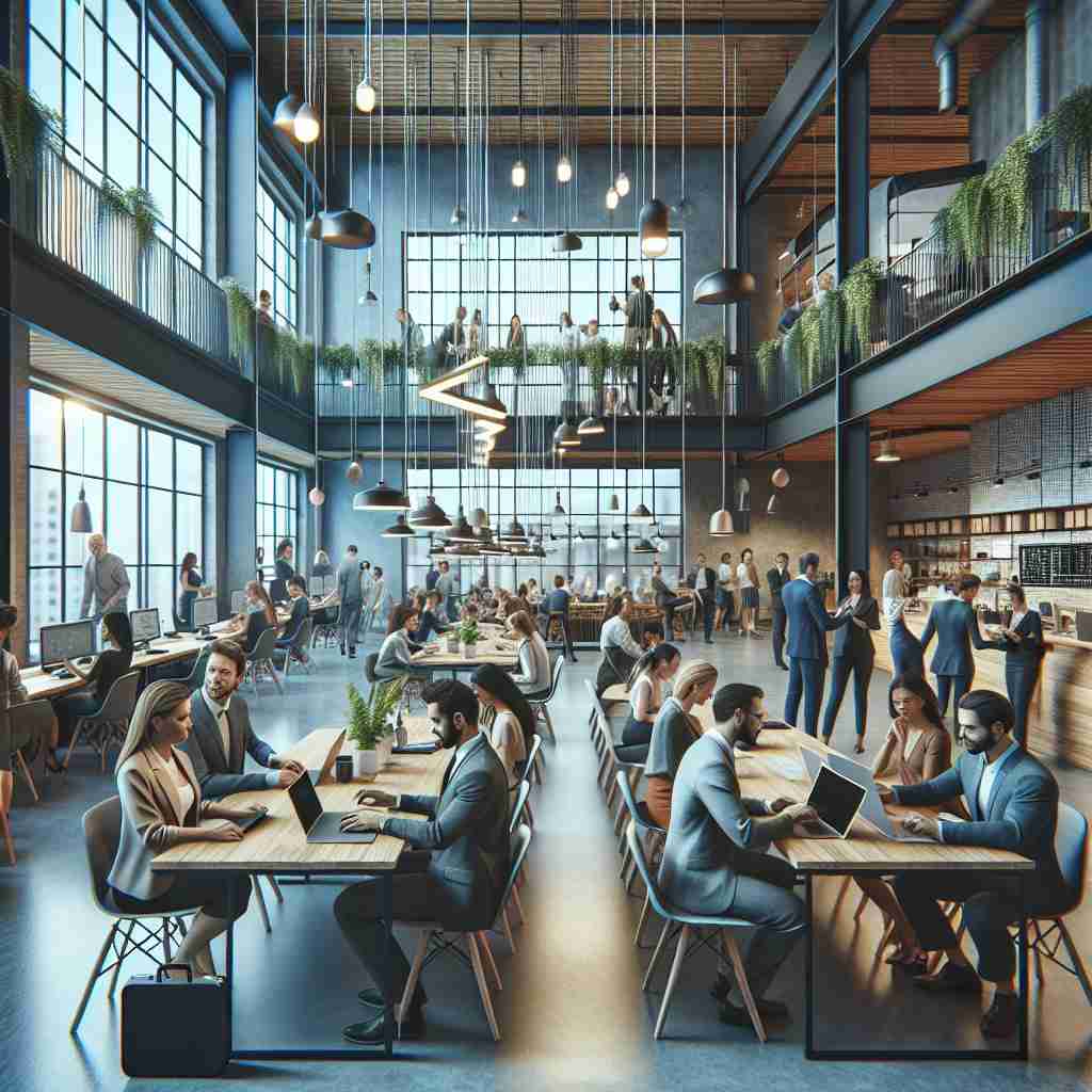 An image illustrating Espaços Comerciais Compartilhados: Vantagens e Desafios