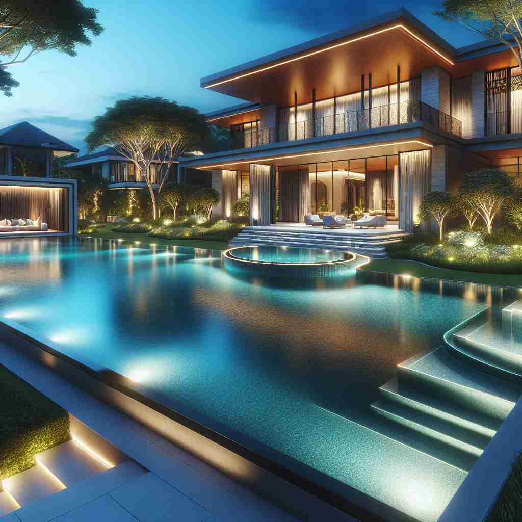 An image illustrating Piscinas de Luxo: Inspirações para Sua Mansão