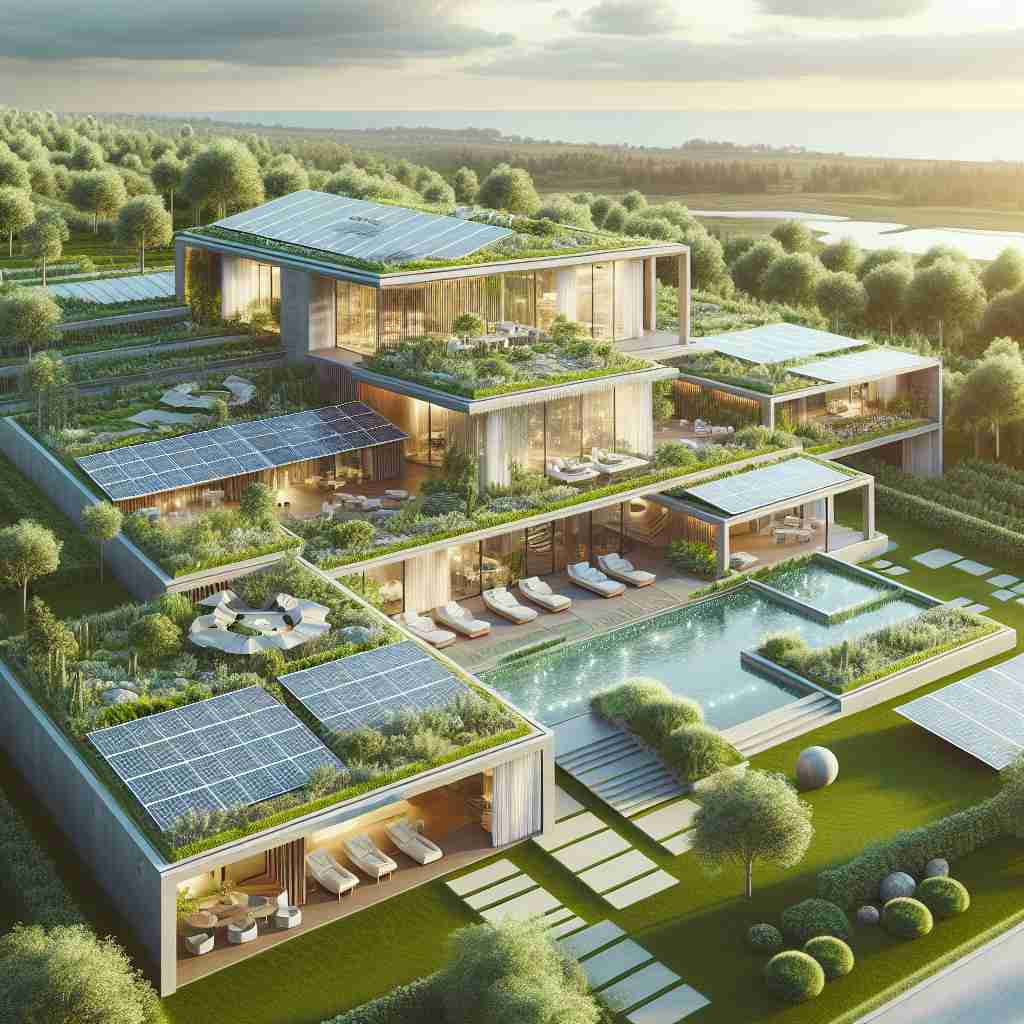 An image illustrating Mansões Sustentáveis: Luxo e Responsabilidade Ambiental